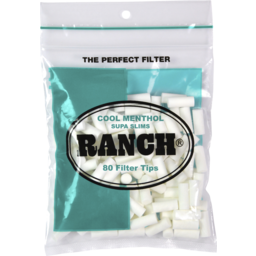 Photo of Ranch Cigarette Filters S/S Menthol 80s