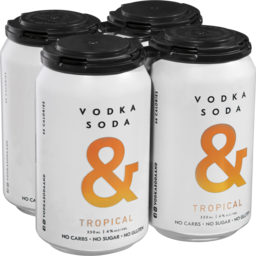 Photo of Vodka Soda & Tropical 4% X 4