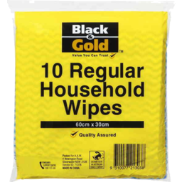 Photo of Black & Gold Regular Household Wipes 10's