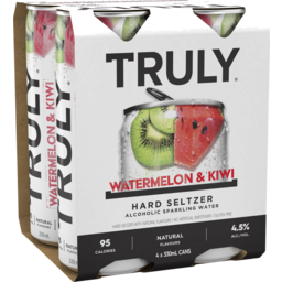 Photo of Truly Hard Seltzer Watermelon & Kiwi 330ml 4 Pack