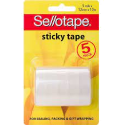 Photo of Sellotape Stcky Tape 12mm x10mm 5 Pack