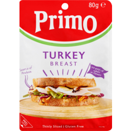Photo of Primo Turkey Breast Thinly Sliced Gluten Free 80g