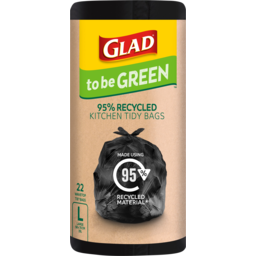 Photo of Glad To Be Green Large 95% Recycled Wavetop Kitchen Tidy Bags 35l 22 Pack