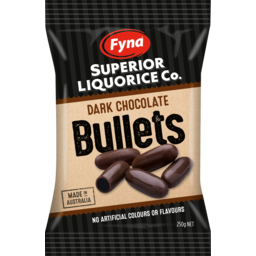 Photo of Fyna Licorice Bullets Dipped In Dark Chocolate 250g