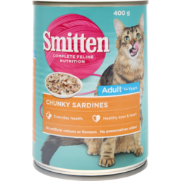Photo of Smitten Adult Cat Food Chunky Sardines 400g