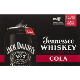 Photo of Jack Daniel's Tennessee Whiskey & Cola Cans