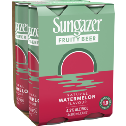 Photo of Sungazer Fruity Beer Watermelon Can 4 X 300ml 