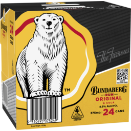 Photo of Bundaberg Original Rum & Cola Cube 24x375ml