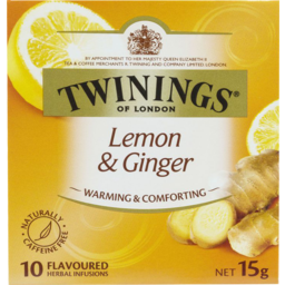 Photo of Twinings Lemon & Ginger Herbal Infusions Tea Bags 10 Pack