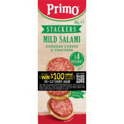 Photo of Primo Stackers Mild Salami Cheddar Cheese & Crackers