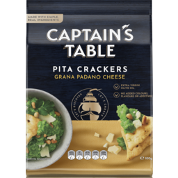 Photo of Captain's Table Pita Crackers Grana Padano Cheese 100g 100g
