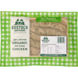 Photo of Bostock Brothers Organic Free Range Sausages Chicken & Tarragon 290g