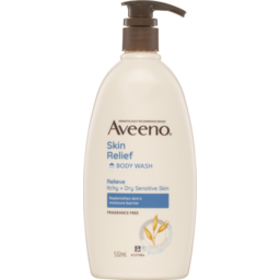 Photo of Aveeno Skin Relief Gentle Fragrance Free Body Wash Relieve Extra Dry Itchy Sensitive Skin Ph-Balanced Cleanser