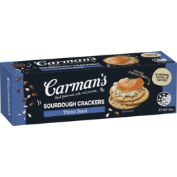Photo of Carmans Sourdough Crackers Three Seed 130gm
