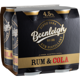 Photo of Beenleigh Dark Rum & Cola 4.5% Can