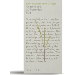 Photo of Love Tea Lemongrass & Ginger 20 x Pyramid Tea Bags