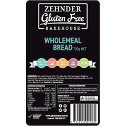 Photo of Zehnder Gluten Free Wholemeal Bread 700gm