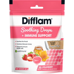Photo of Difflam Soothing Drops + Immune Support Strawberry 20 Drops