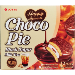 Photo of Lotte Choco Pie Black Suger Milk Tea 12p