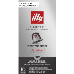 Photo of Illy Forte Extra Bold Roast Espresso Coffee Capsules 10 Pack 57g