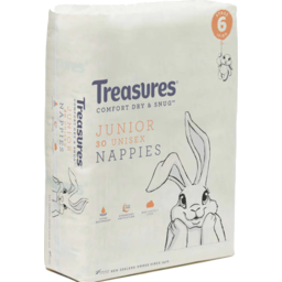Photo of Treasures Comfort Junior Nappies + 30 Pack