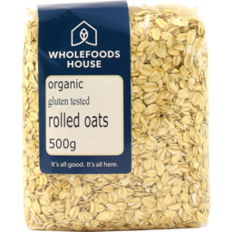 Photo of Wholefoods House Oats Rolled Organic Gluten Tested 500g