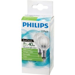 Photo of Philips Halogen Light Bulb Lustre 28w B 2x15