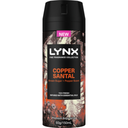 Photo of Lynx Fine Fragrance Collection Deodorant Body Spray 72hr Fresh Copper Santal