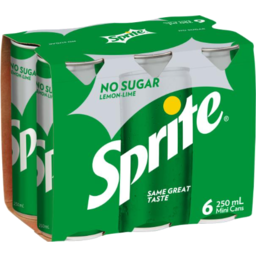 Photo of Sprite No Sugar Can 6x250ml