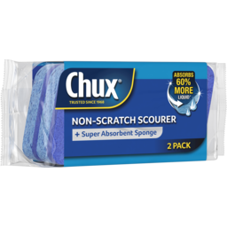 Photo of Chux Non Scratch Scourer with Super Absorbent Sponge 2pk