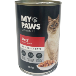 Photo of My Paws Gourmet Cat Food Beef Mince In Gravy 400g