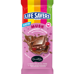 Photo of Life Savers Musk & Rasberry Jellies Mlk Chocolate Block 160g