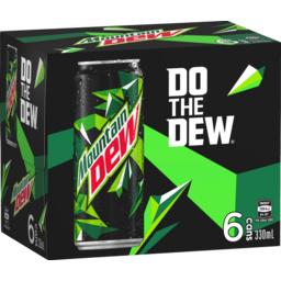 Photo of Mountain Dew Carbonated Soft Drink Can 330ml 6 Pack