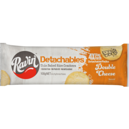 Photo of Ravin' Detachables Rice Crackers White Double Cheese 100g