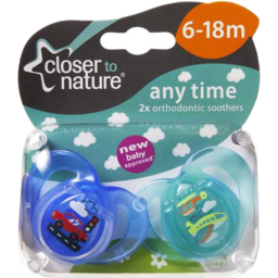 Photo of Tommee Tippee Closer to Nature Soother Any time 6-18 Months 2pk