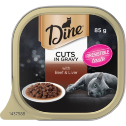 Photo of Dine Cuts In Gravy With Beef & Liver Cat Food Tray 85g