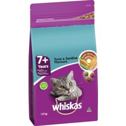 Photo of Whiskas 7+ Years Senior Dry Cat Food Tuna & Sardine Flavours 1.8kg Bag 1.8kg