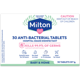 Photo of Milton Antibacterial Tablets Disinfectant Steriliser 30 Pack