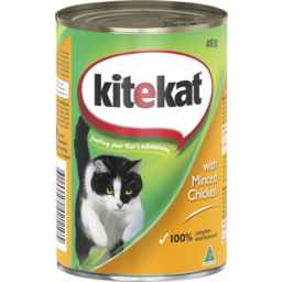 Photo of Kitekat Adult Wet Cat Food With Minced Chicken Can 410g