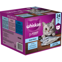 Photo of Whiskas 1+ Years Adult So Fishy Wet Cat Food Ocean Platter In Jelly () Pouch 24x85g