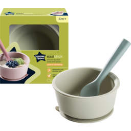Photo of Tommee Tippee Easistick Silicone Suction Bowl And Spoon, Perfect Weaning Set For Toddler, Food Grade Silicone, Dishwasher And Steriliser Safe, Assorte
