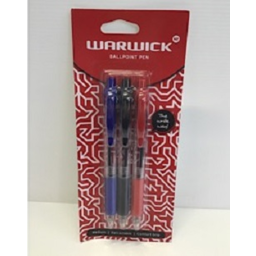 Photo of Warwick Ballpoint Pens 3pk Assorted