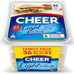 Photo of Cheer Cheese Slices 750gm Light'n Tasty