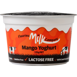 Photo of Fleurieu Milk Company Lactose Free Mango Yoghurt 125g