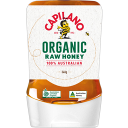 Photo of Capilano 100% Australian Organic Raw Honey Squeeze 340g