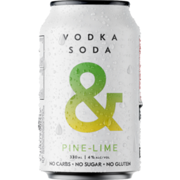 Photo of Ampersand Vodka & Soda Pine Lime 4% Can