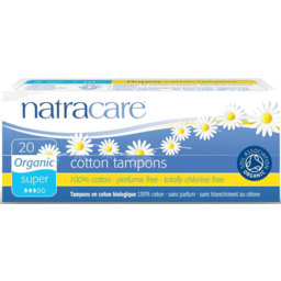 Photo of Natracare Organic Cotton Tampons Super 20 Pack