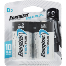 Photo of Energizer Max Plus D Alkaline Batteries 2 Pack