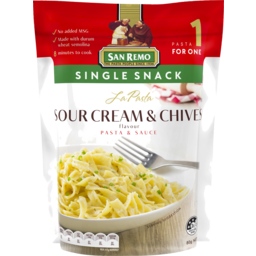 Photo of San Remo La Pasta Sour Cream & Chives Single Snack 80g