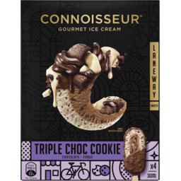Photo of Connoisseur Ice Cream Tripple Choc Cookie 4pk 360ml
